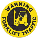 Floor Safety Message Sign, Warning Forklift Traffic