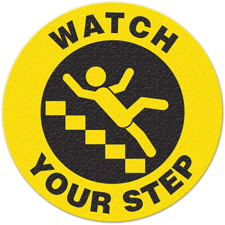 Floor Safety Message Sign, Watch Your-Step