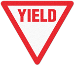 Floor Safety Message Sign, Yield