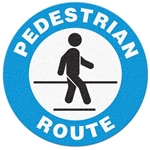 Floor Safety Message Sign, Pedestrian Route