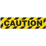 Floor Safety Message Sign, Caution, 6pk