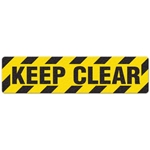 Floor Safety Message Sign, Keep Clear, 6pk