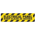 Floor Safety Message Sign, Electrical Panel Keep Clear 36 Inches, 6pk
