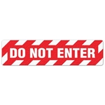 Floor Safety Message Sign, Do Not Enter, 6pk