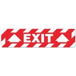 Floor Safety Message Sign, Exit, 6pk