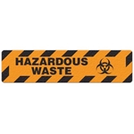 Floor Safety Message Sign, Hazardous Waste, 6pk