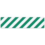 Floor Safety Message Sign Green White Hazard Stripe 6pk