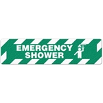 Floor Safety Message Sign, Emergency Shower, 6pk