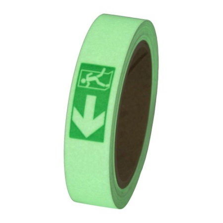 Photoluminescent Glow Exit Left Tape 1" x 10yd