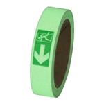 Photoluminescent Glow Exit Left Tape, 1" x 10yd