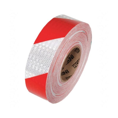 Superbright High Intensity Reflective Tape, Red White, 2" x 150