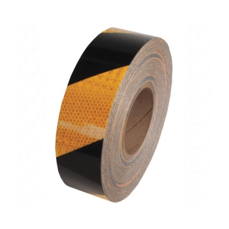 Superbright High Intensity Reflective Tape Black Yellow 2" x 150