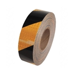 Superbright High Intensity Reflective Tape Black Yellow 2" x 150