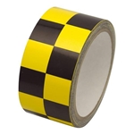 Laminated Checkerboard Tape, Yellow Black, 2