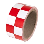 Laminated Checkerboard Tape, Red White, 2" x 54'