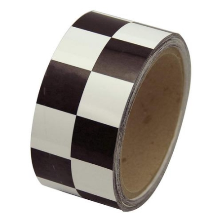 Laminated Checkerboard Tape Black White 2" x 54'