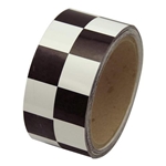 Laminated Checkerboard Tape Black White 2