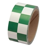 Laminated Checkerboard Tape, Green White, 2