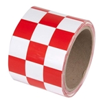 Laminated Checkerboard Tape, Red White, 3