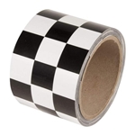 Laminated Checkerboard Tape Black White 3" x 54'