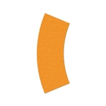 Floor Marking Curve Shape, Orange, 2-1/2" x 6", 25ct