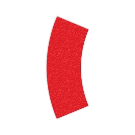 Floor Marking Curve Shape, Red, 2-1/2" x 6", 25ct