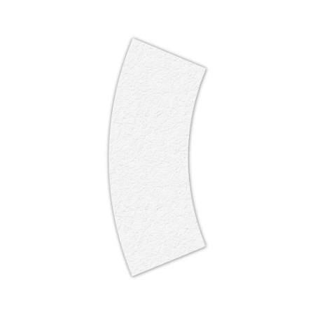 Floor Marking Curve Shape, White, 2-1/2" x 6", 25ct