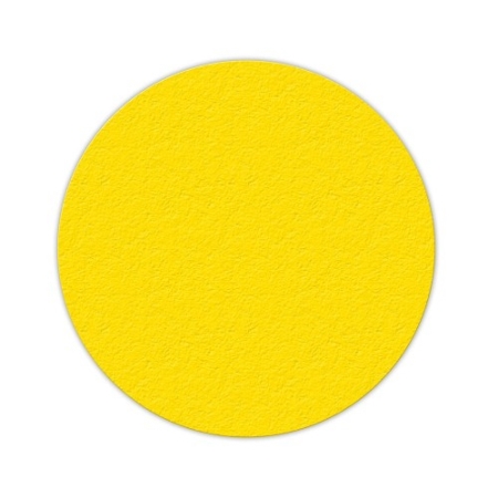 Floor Marking Large Circle Shape, Yellow, 6" dia, 25ct