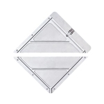 Split Roll-Up Door Hazmat Placard Holder, White