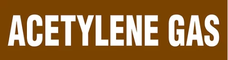 VynMark Pipe Marker, Acetylene Gas, Brown
