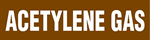VynMark Pipe Marker, Acetylene Gas, Brown