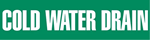 VynMark Pipe Marker, Cold Water Drain