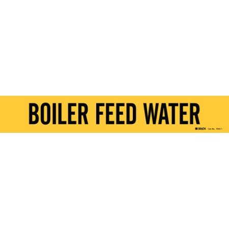 Pipe Markers On A Roll, Boiler Feed Water 2" x 9"
