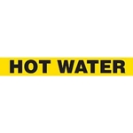 Pipe Markers On A Roll, Hot Water