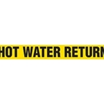 Pipe Markers On A Roll, Hot Water Return