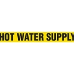Pipe Markers On A Roll, Hot Water Supply