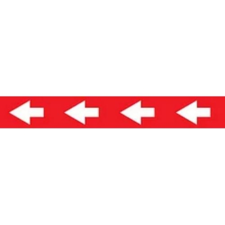 Pipe Markers On A Roll, Red White Arrows