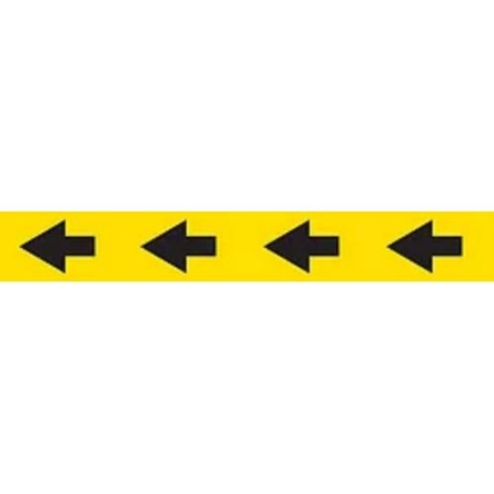 Pipe Markers On A Roll, Yellow Black Arrows