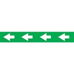 Pipe Markers On A Roll, Green White Arrows