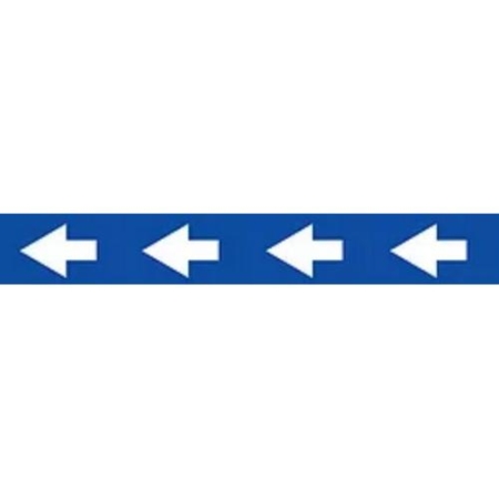 Pipe Markers On A Roll, Blue White Arrows