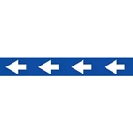 Pipe Markers On A Roll, Blue White Arrows