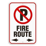 Parking Lot Sign, No Parking Fire Route
