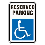 Parking Lot Sign, Reserved Parking, with Picto