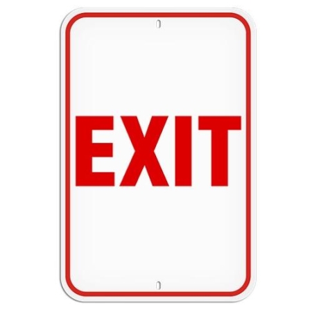 Parking Lot Sign Exit