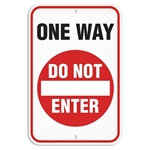 Parking Lot Sign, One Way Do Not Enter