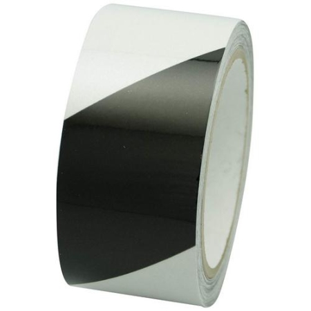 Retroreflective Tape, White Black, 2" x 150'
