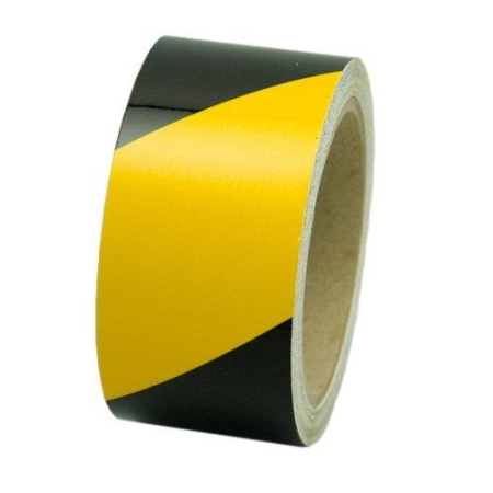 Retroreflective Tape, Yellow Black, 2" x 30'