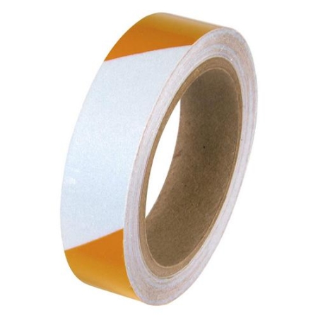 Retroreflective Tape Orange White 1" x 30'