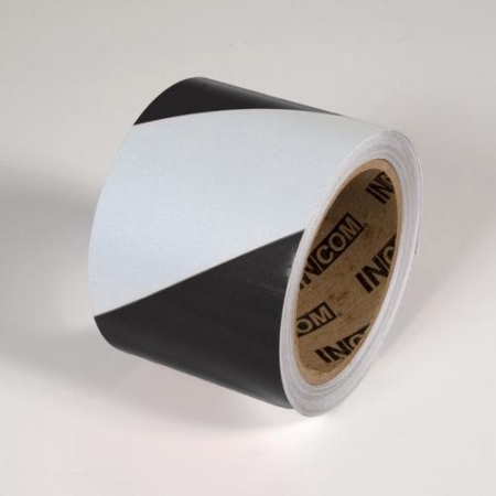 Retroreflective Tape White Black 3" x 30'