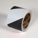 Retroreflective Tape White Black 3" x 150'